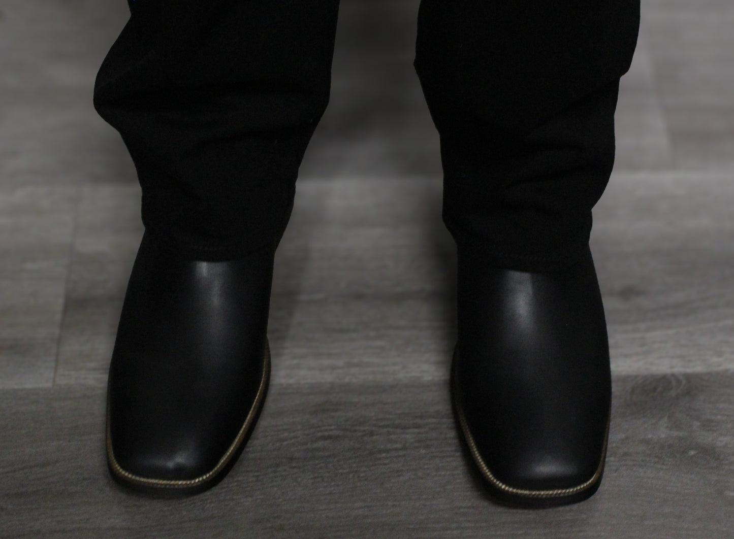 "El Campeon" High Top Black Boots