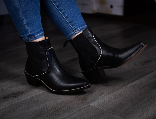 "La Campeona" High Top Black Boots