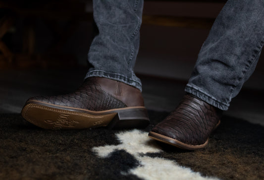 "El Python" High Top Dark Brown Boot