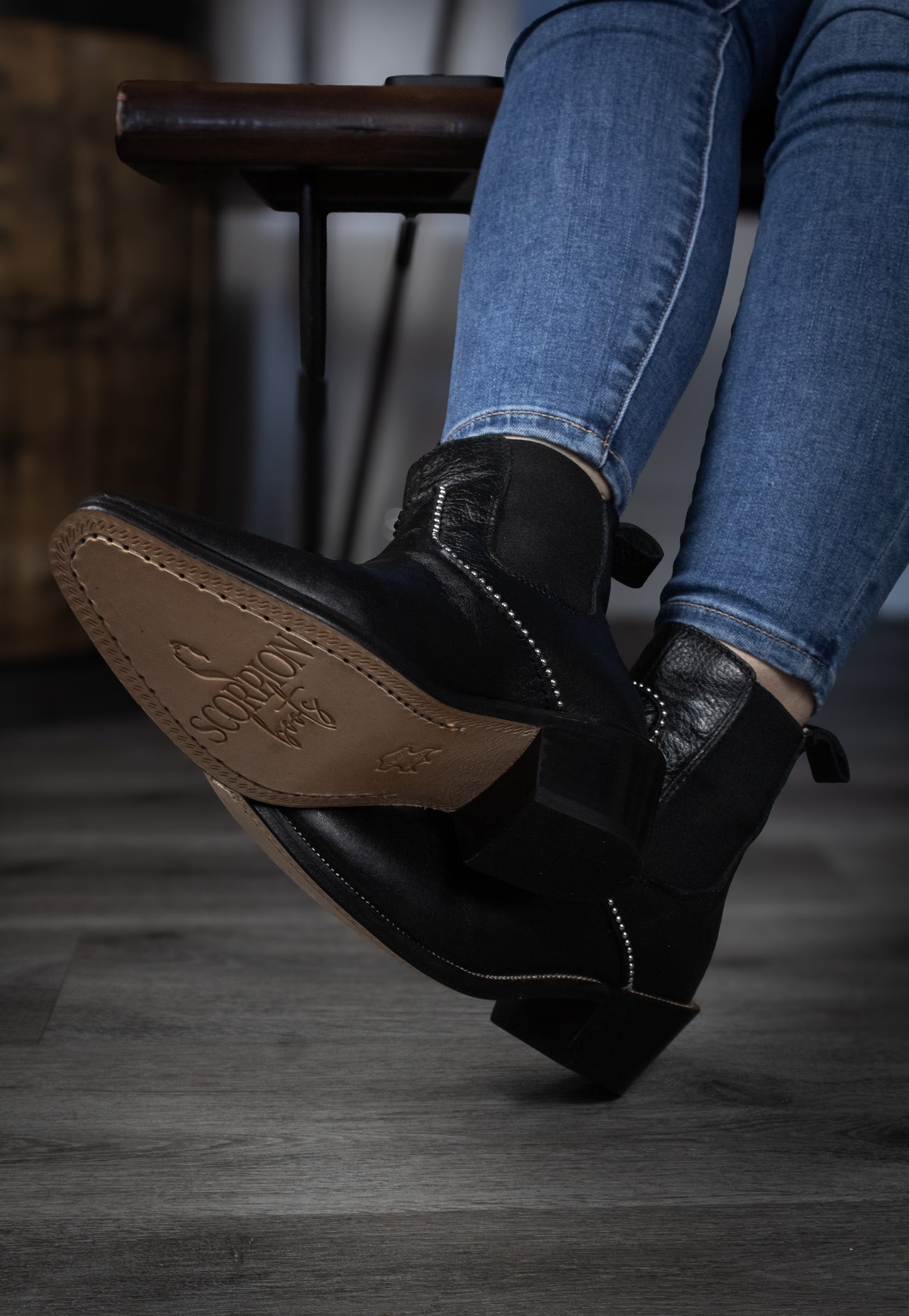 "La Campeona" High Top Black Boots