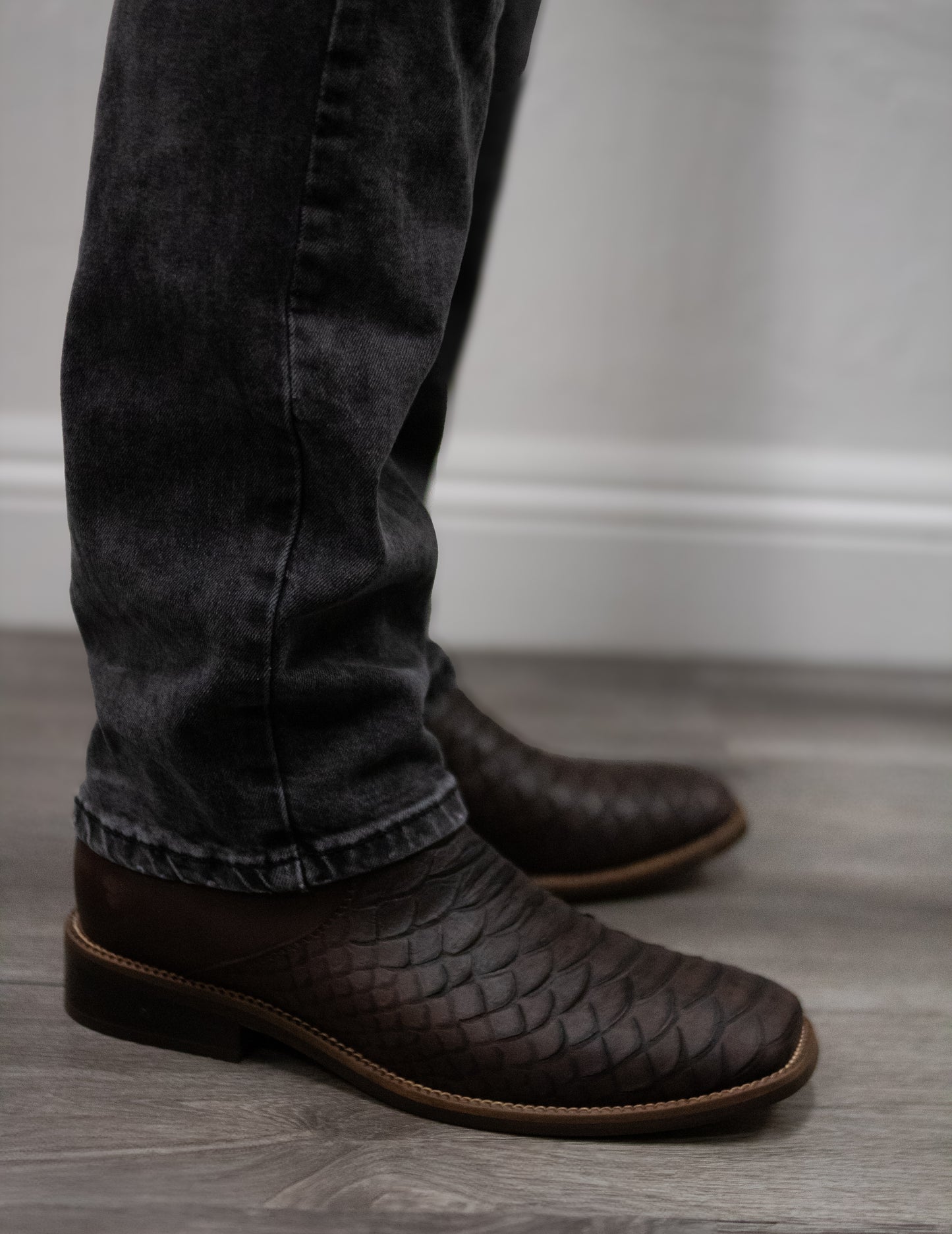 "El Python" High Top Dark Brown Boot