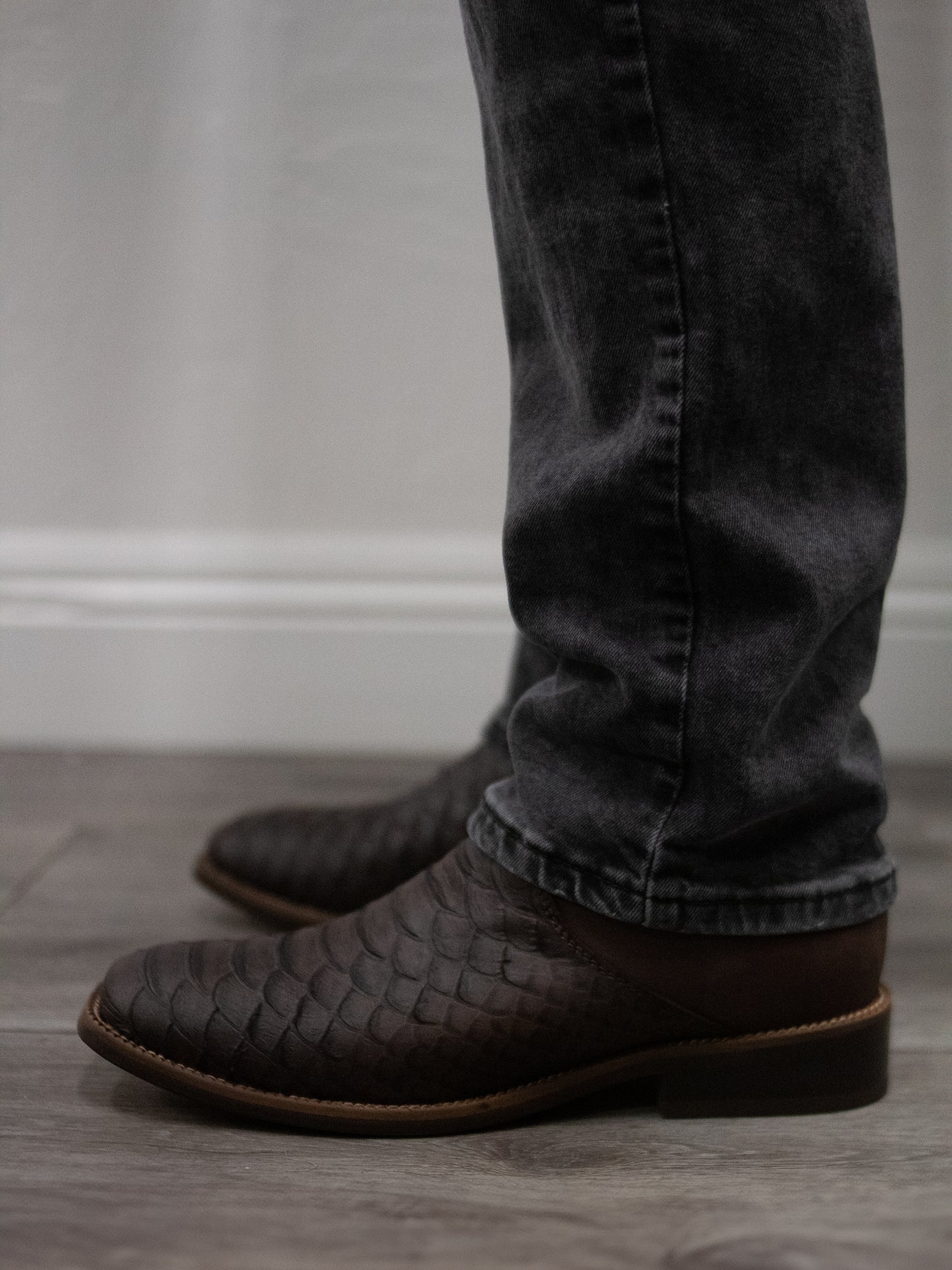 "El Python" High Top Dark Brown Boot