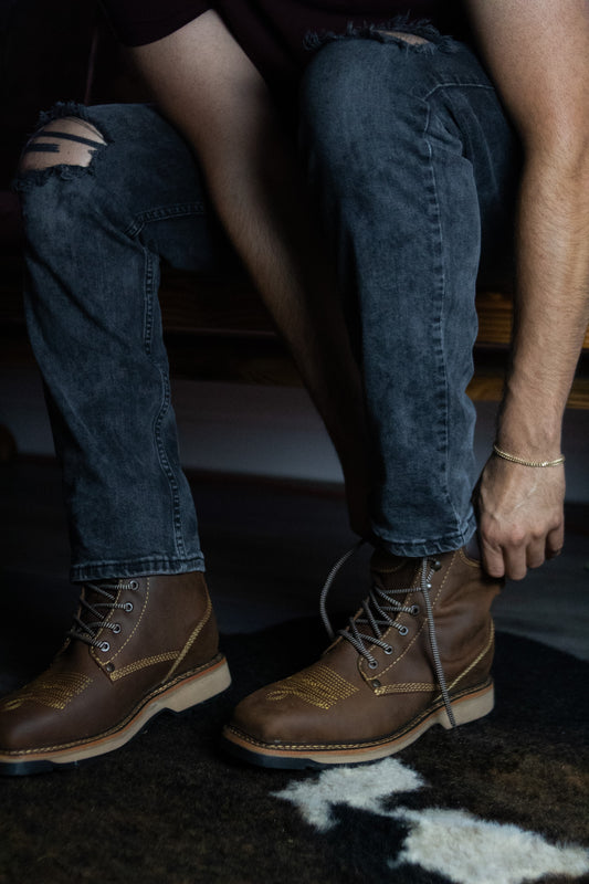 "El Comandante V2" Dark Brown Steel Toe