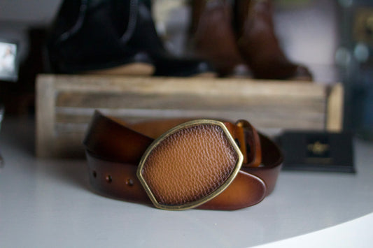 "Jalisco" Classic Brown Leather Belt