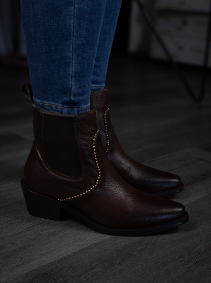 "La Jefa" High Top Light Brown Boots