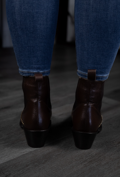 "La Jefa" High Top Light Brown Boots